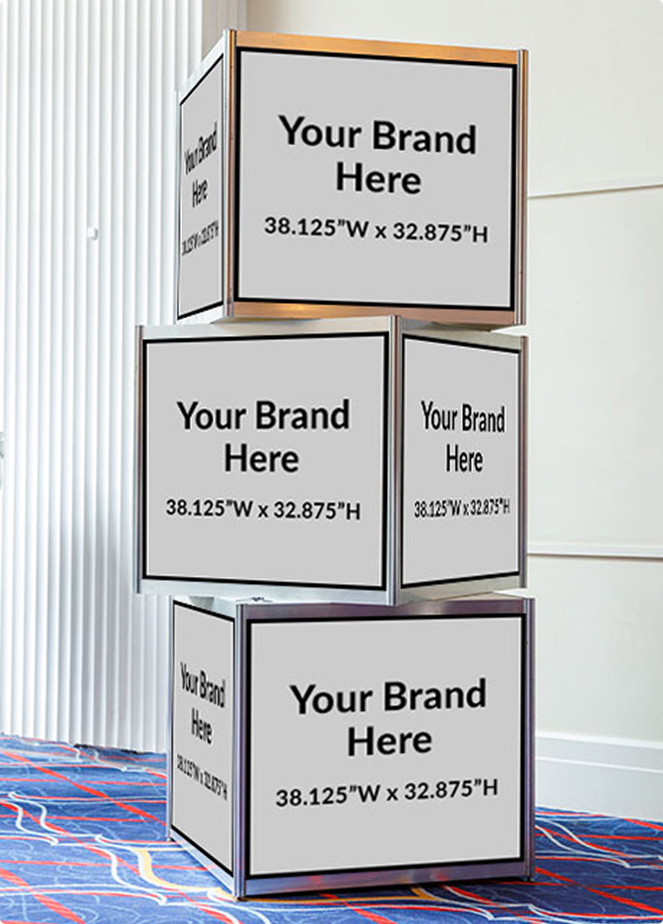 Promotional Stacking Cube rendering