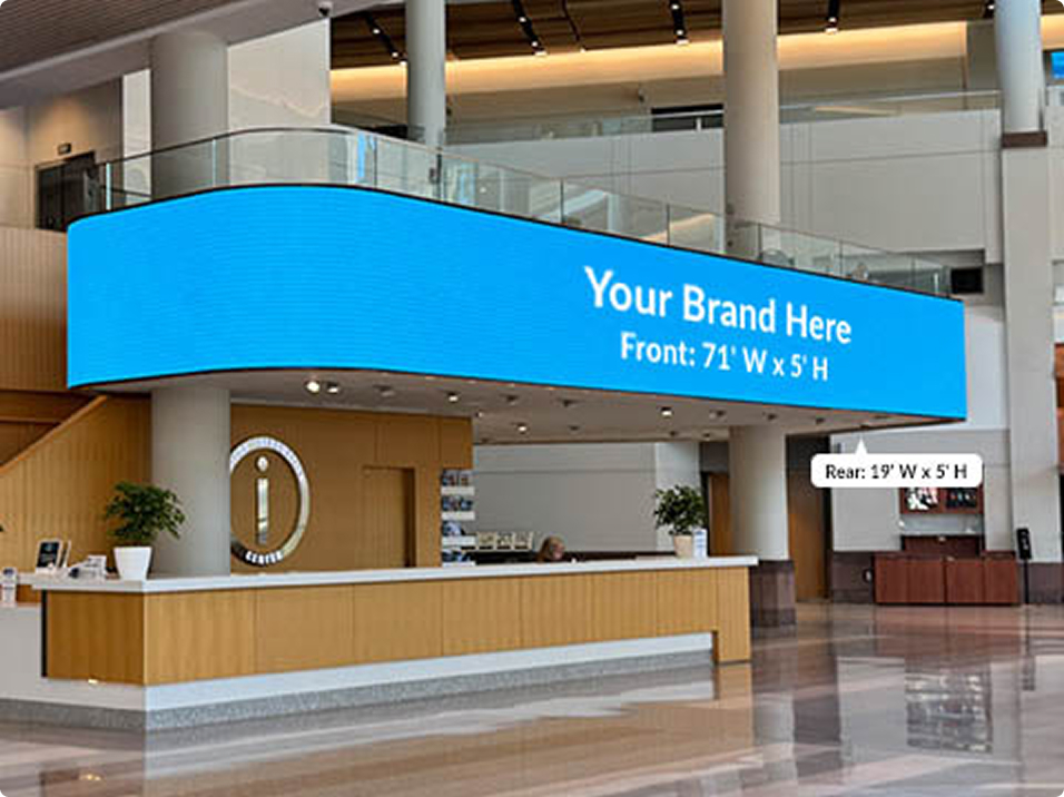 Visitor Information Center video wall rendering